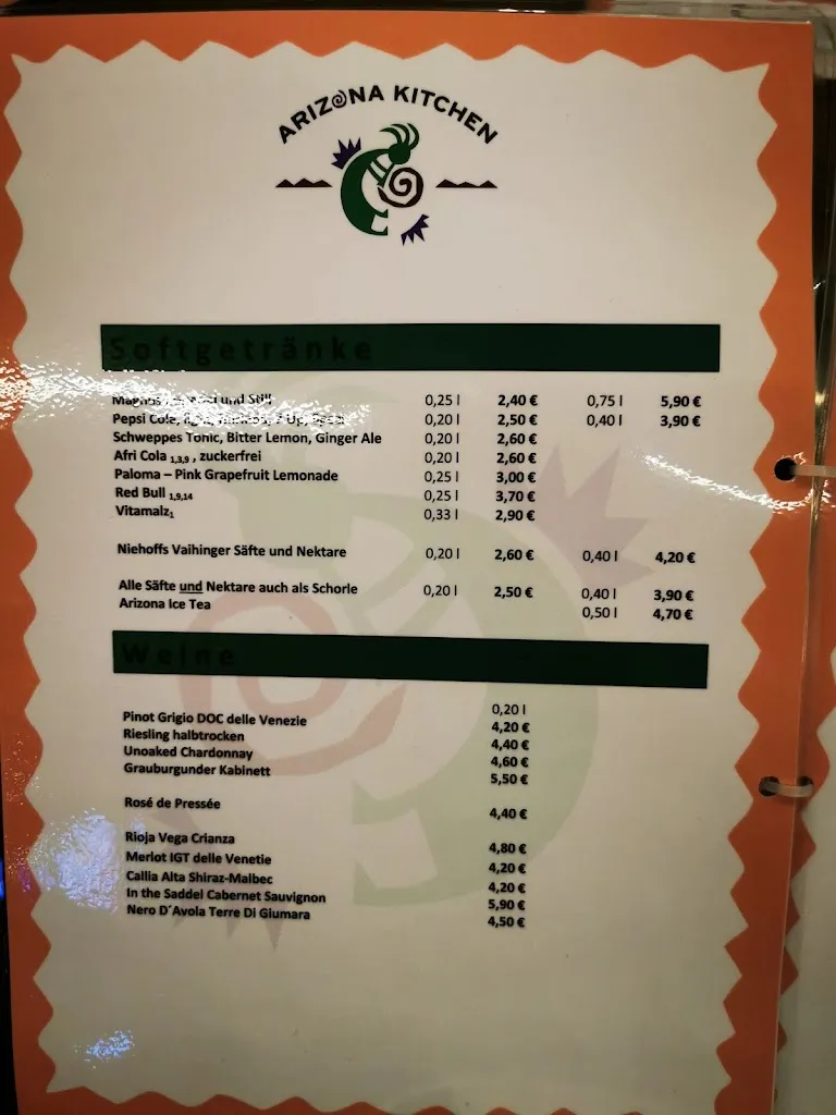 Menu_Arizona Kitchen_Norderstedt_immagine_1