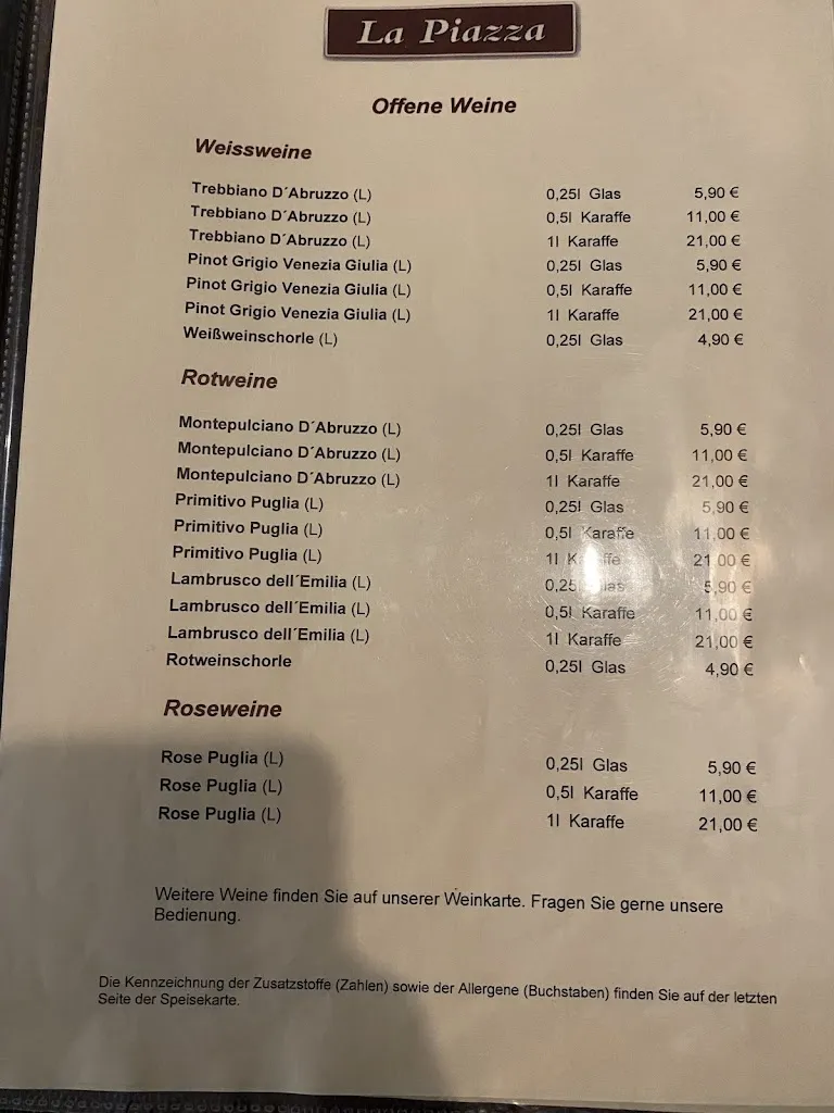 Menu_La Piazza_Norderstedt_immagine_1