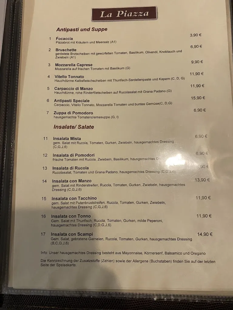 Menu_La Piazza_Norderstedt_immagine_4