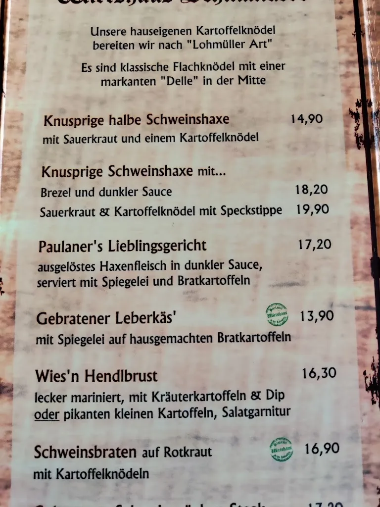 Menu_Paulaner Wirtshaus an der Lohmühle_Goslar_image_1