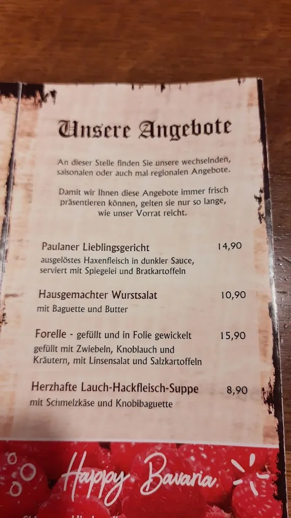 Menu_Paulaner Wirtshaus an der Lohmühle_Goslar_image_2