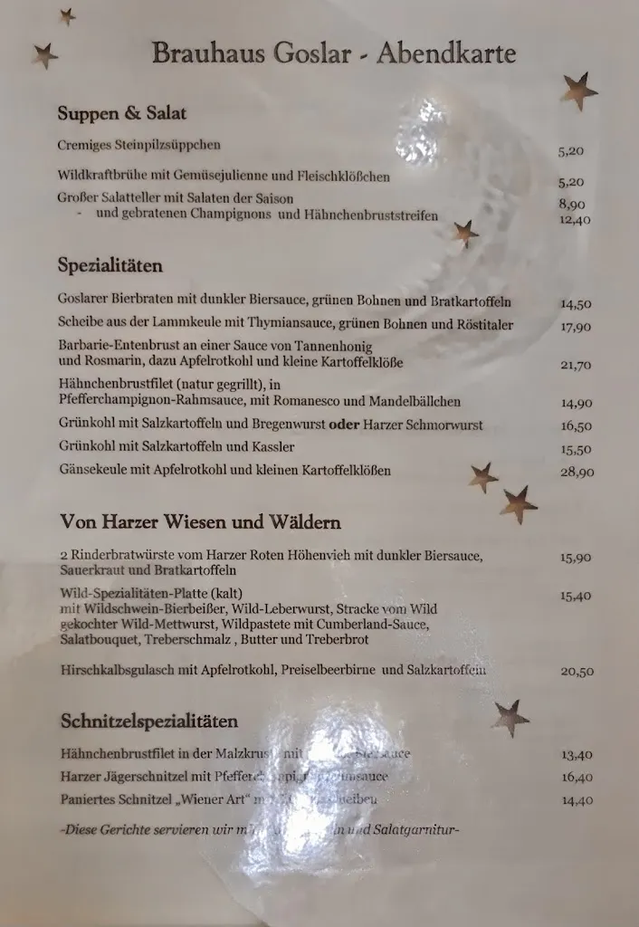 Menu_Brauhaus Goslar_Goslar_immagine_3