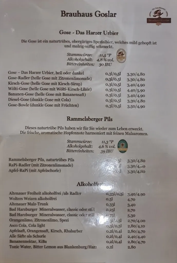 Menu_Brauhaus Goslar_Goslar_immagine_4
