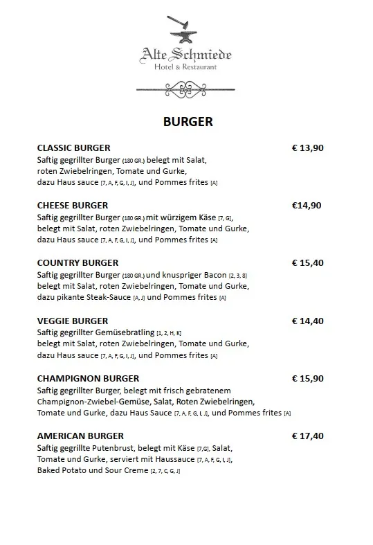 Menu_Hotel & Restaurant Alte Schmiede Jork_Jork_immagine_4