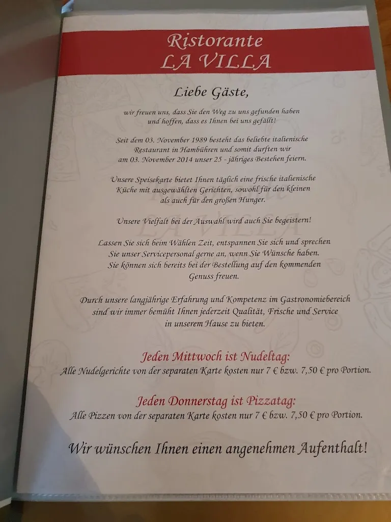 Menu_Restaurant Bar La Villa_Hambühren_image_2