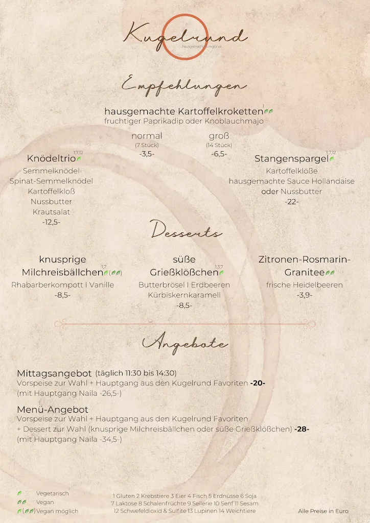 Menu_Restaurant Kugelrund, Hausgemacht & Regional_Hameln_imagen_2