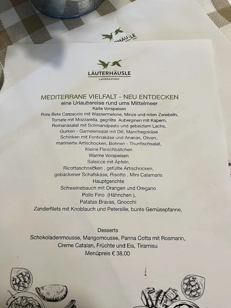 Menu_Landgasthof Läuterhäusle_Aalen_immagine_1