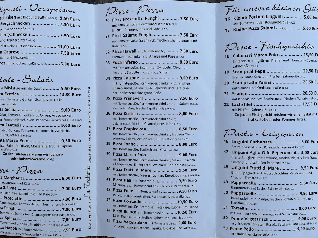 Menu_Pizzeria La Trattoria__image_1