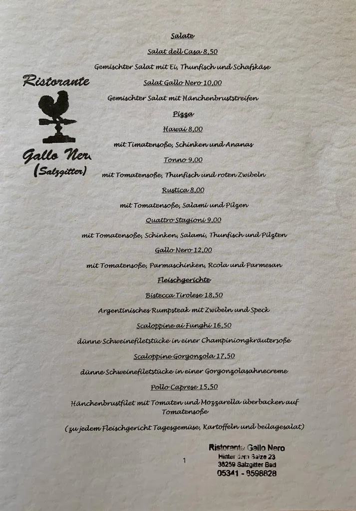 Menü_Ristorante Gallo Nero_Salzgitter_Bild_1