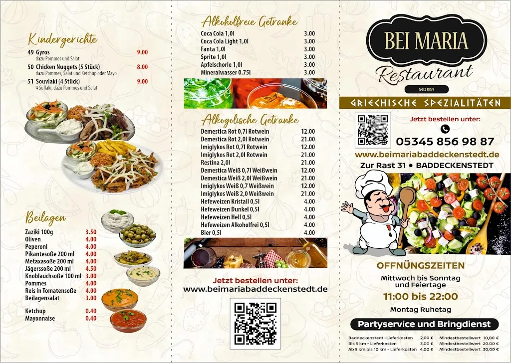 Menu_Restaurant Bei Maria_Salzgitter_immagine_1