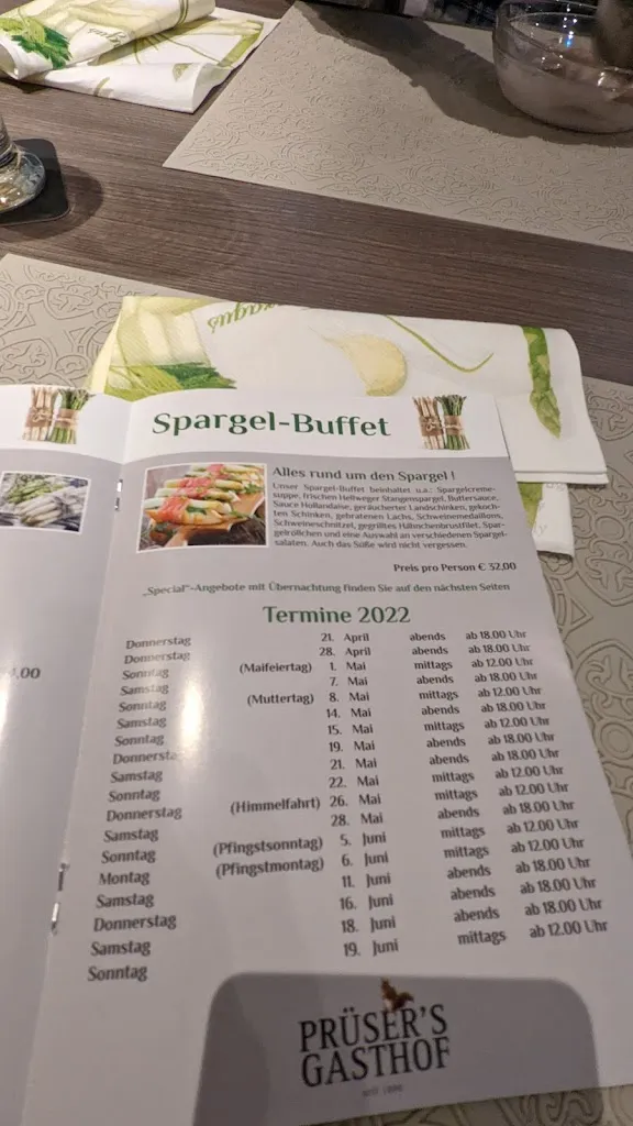 Menu_Hotel & Restaurant Prüser´s Gasthof_Hellwege_immagine_1