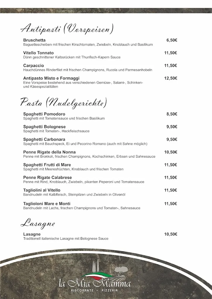 Menu_Restaurant La Mia Mamma_Dohna_immagine_2