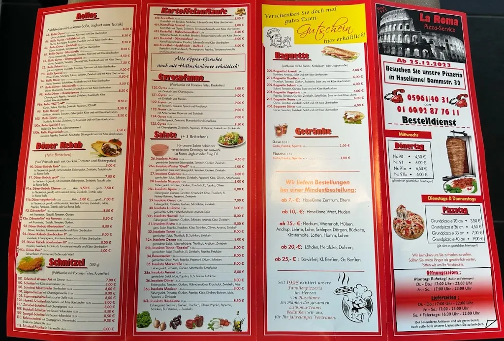 Menu_Pizzeria La Roma_Haselünne_image_2