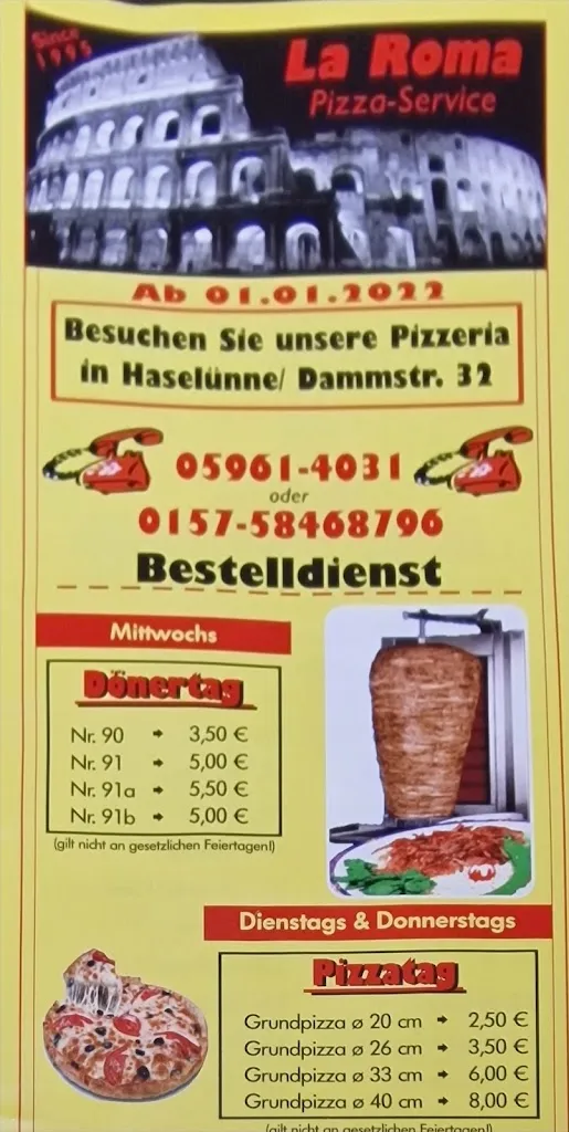 Menu_Pizzeria La Roma_Haselünne_image_3