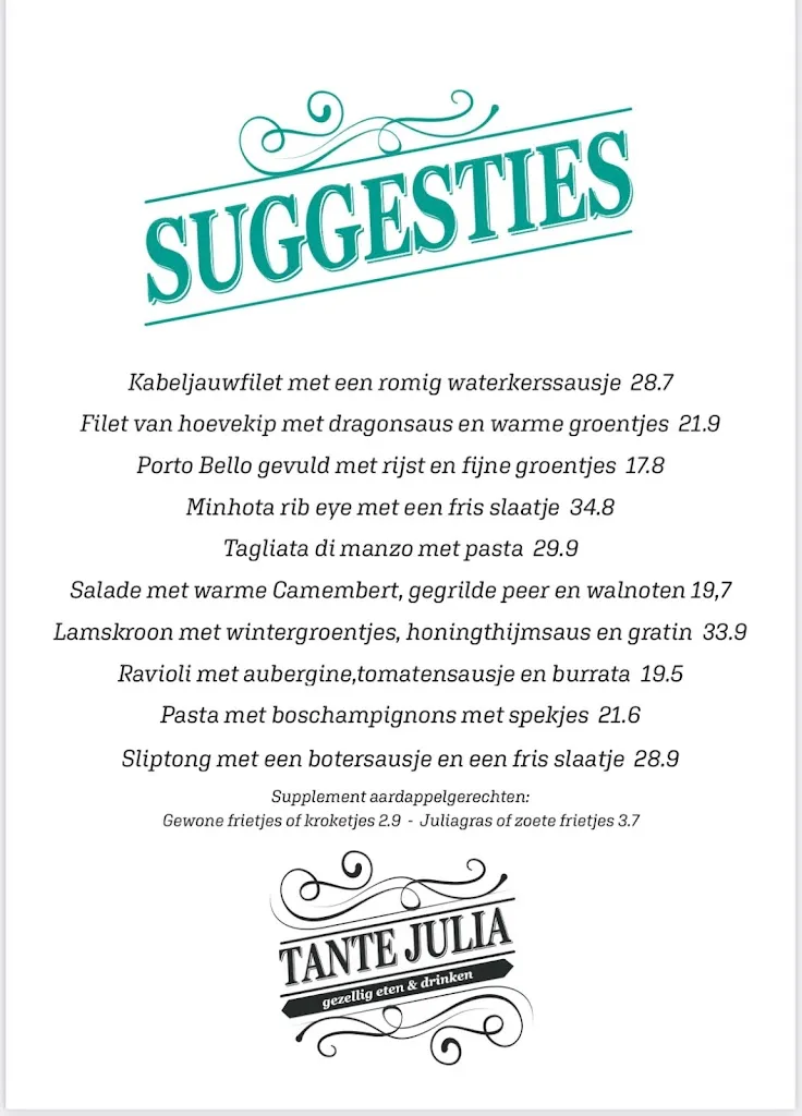 Menu_Herberg bij Tante Julia_Belgium_image_1