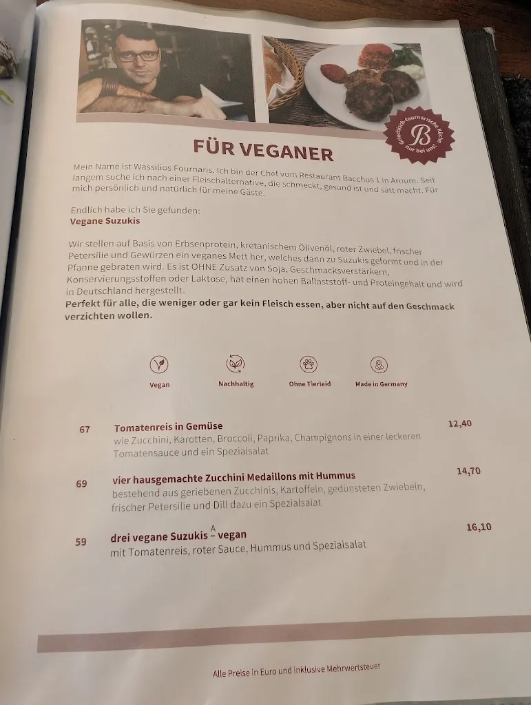 Menu_Bacchus 1 in Arnum / Hemmingen - 𝗴𝗿𝗶𝗲𝗰𝗵𝗶𝘀𝗰𝗵𝗲𝘀 𝗥𝗲𝘀𝘁𝗮𝘂𝗿𝗮𝗻𝘁_Hemmingen_immagine_1