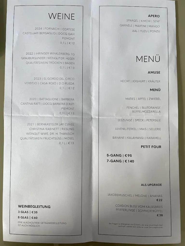Menu_Restaurant Kevin Gideon_Oldenburg_image_1