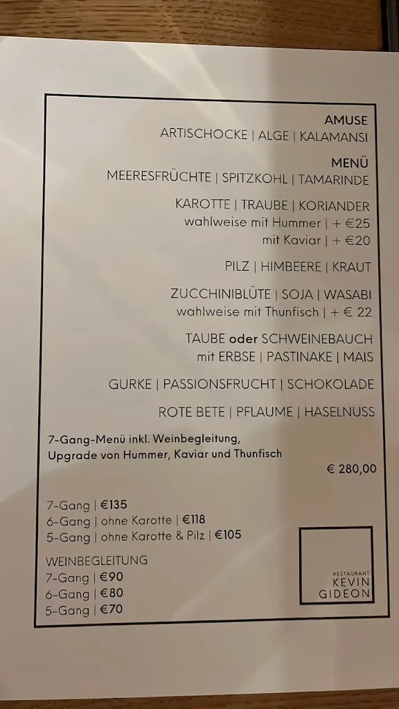 Menu_Restaurant Kevin Gideon_Oldenburg_image_3