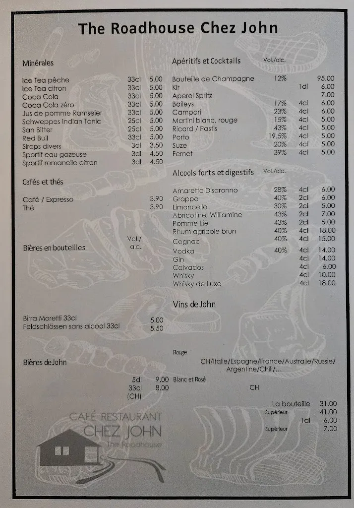 Menu_Restaurant Chez john The Roadhouse_Montreux_image_2