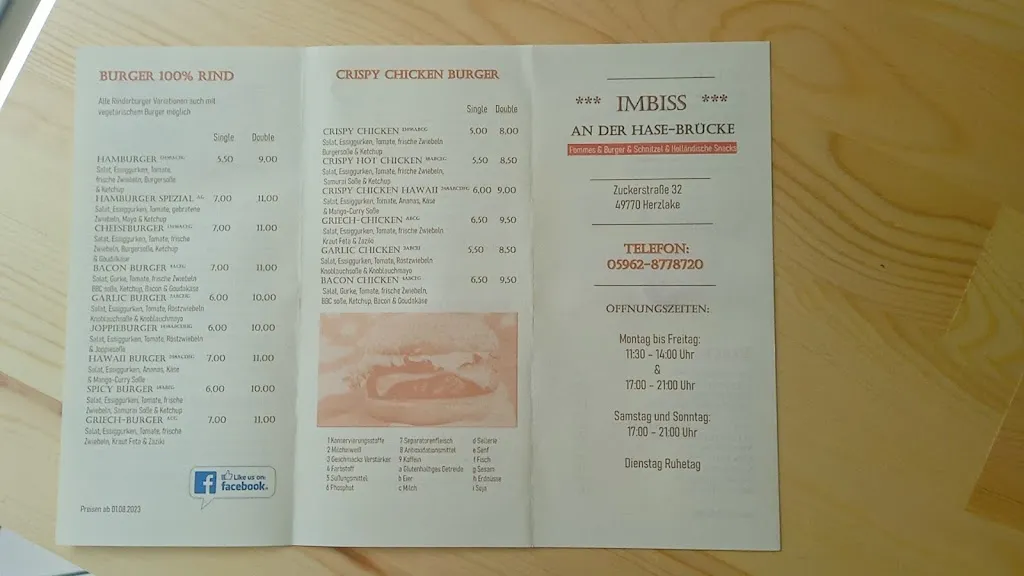 Menu_Imbiss an der Hase-Brücke_Herzlake_immagine_1