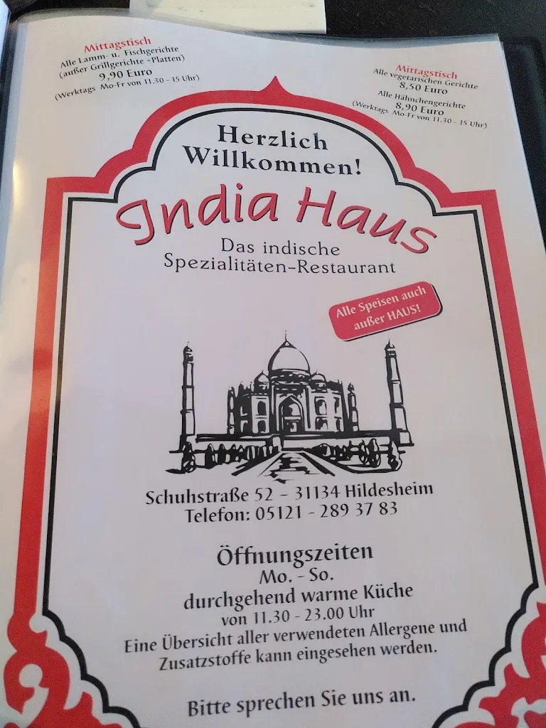 Menu_Indiahaus Hildesheim_Hildesheim_immagine_1