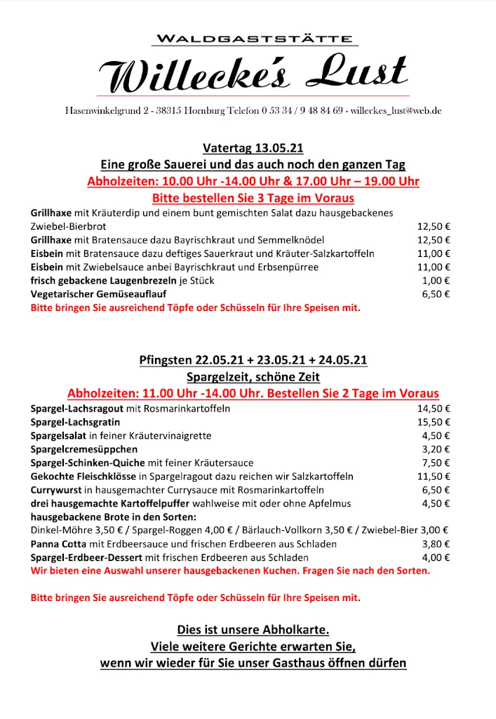 Menu_Willecke's Lust_Hornburg_image_1
