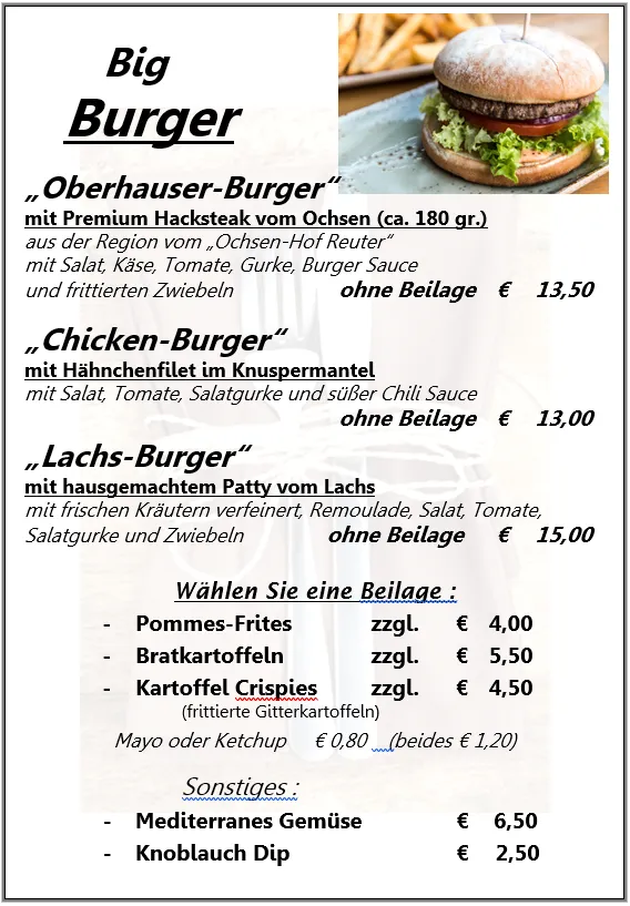 Menü_Restaurant Zur Krone_Hude_Bild_2