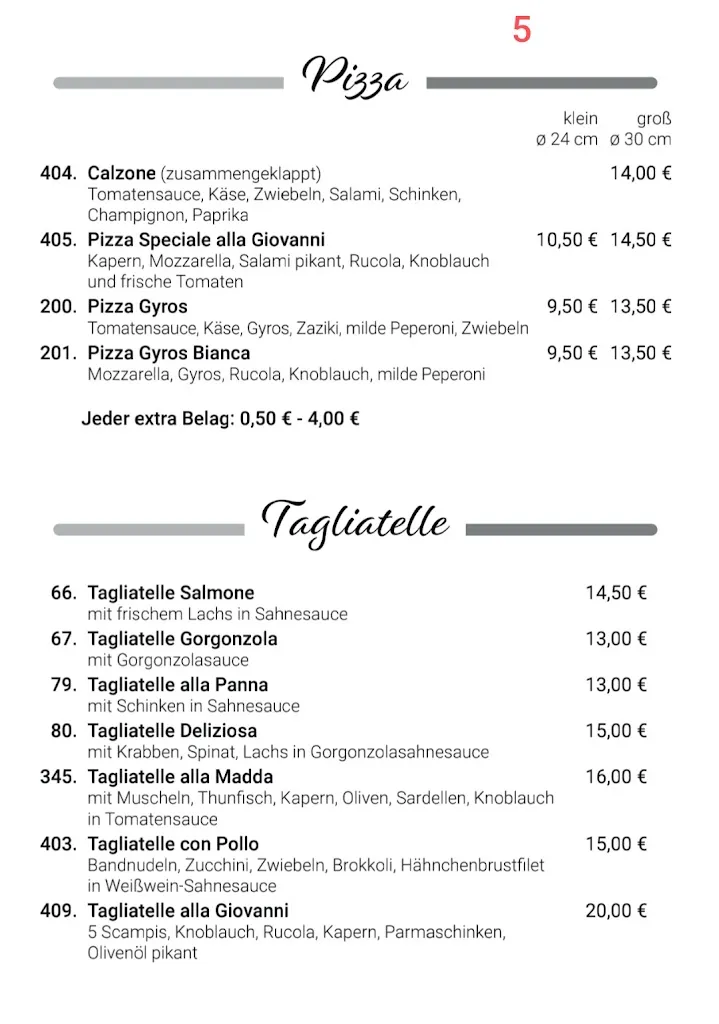 Menu_Ristorante & Pizzeria Da Giovanni_Hüde_immagine_4
