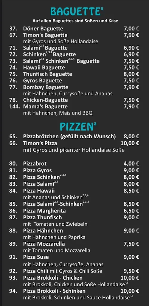 Menu_Timon's - food to go_Kalefeld_immagine_2