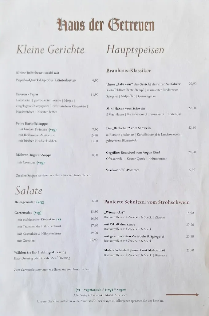 Menu_Haus der Getreuen_Jever_immagine_1