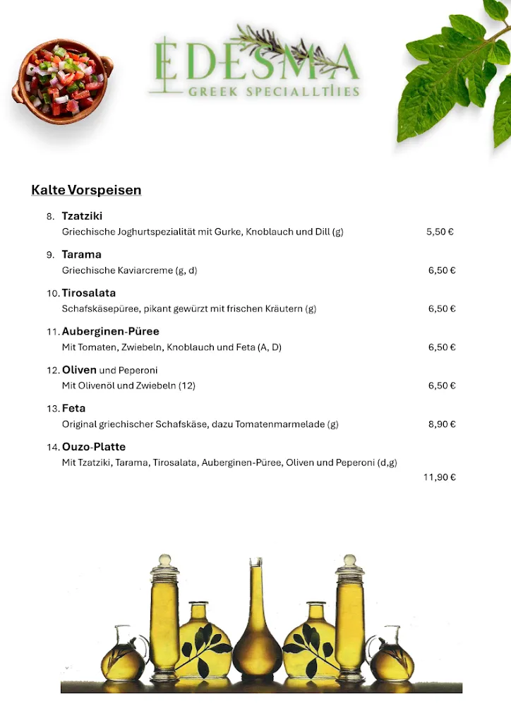 Menu_Edesma Griechisches Restaurant_Kirchwalsede_immagine_2
