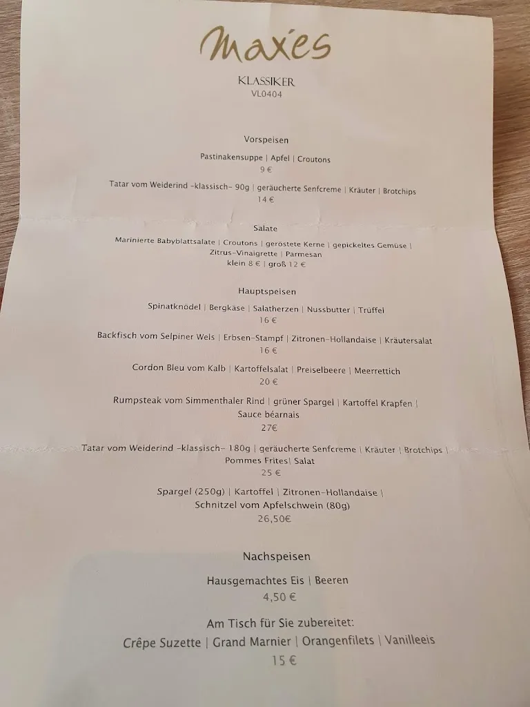 Menu_Restaurant Max'es_Langenhagen_image_1