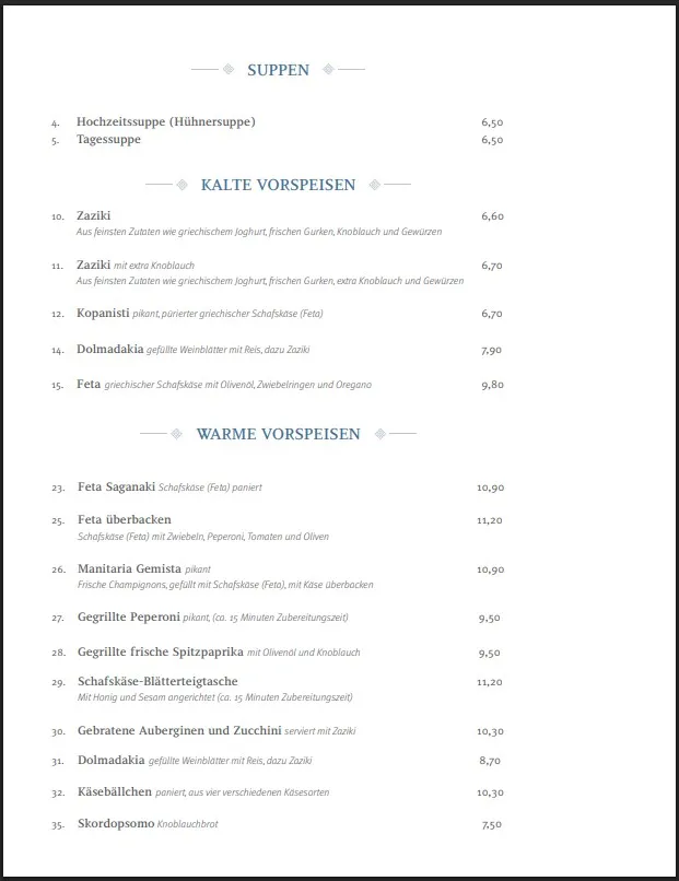 Menu_Restaurant Platon_Nienburg/Weser_image_1