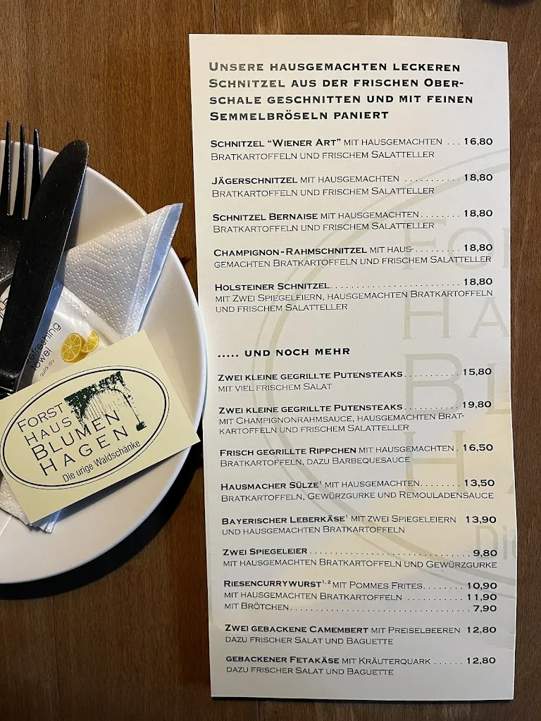 Menu_Forsthaus Blumenhagen_Lauenau_image_1