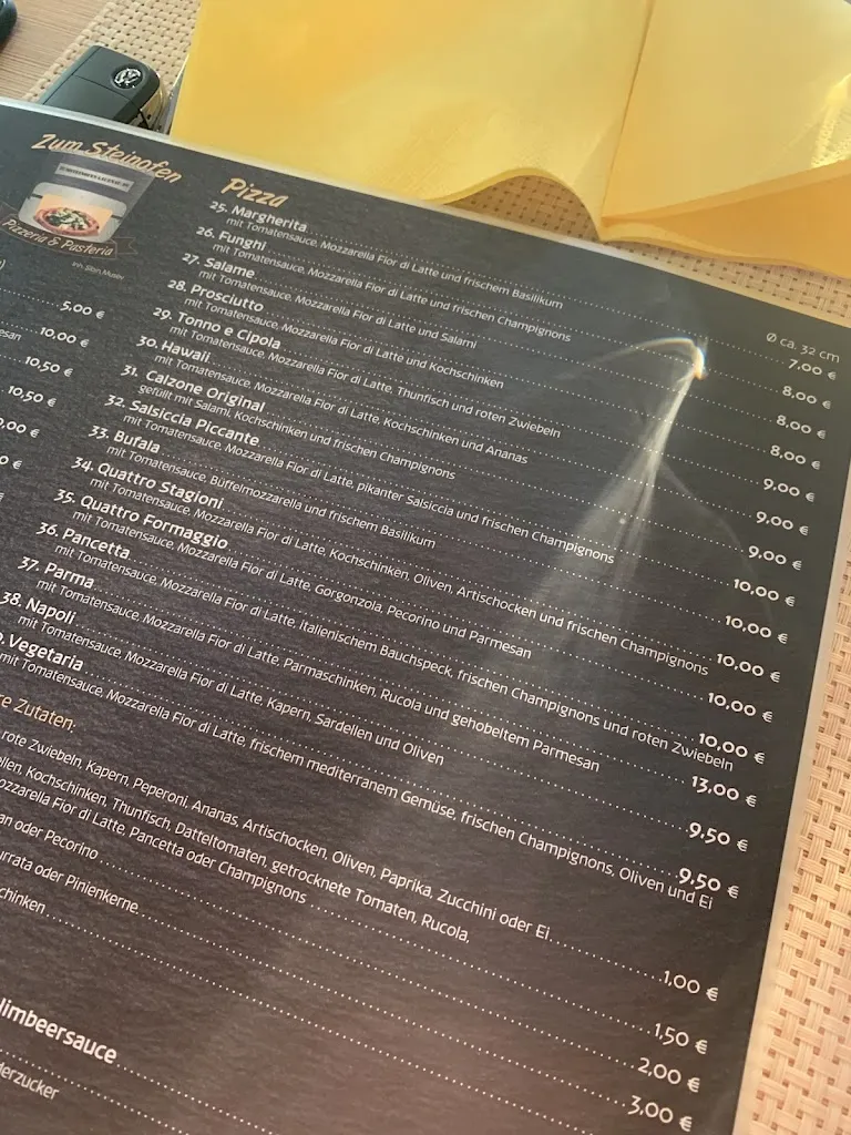 Menu_Pizzeria Zum Steinofen_Lauenau_immagine_1