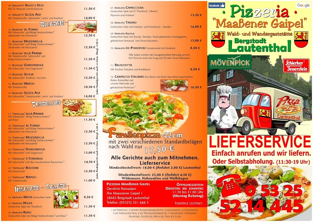 Menu_Pizzeria Maaßener Gaipel Bergstadt Lautenthal_Langelsheim_immagine_2