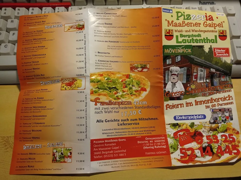 Menu_Pizzeria Maaßener Gaipel Bergstadt Lautenthal_Langelsheim_immagine_4