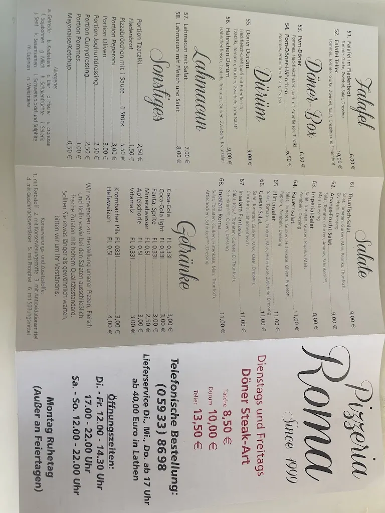 Menu_Pizzeria Roma_Lathen_image_2