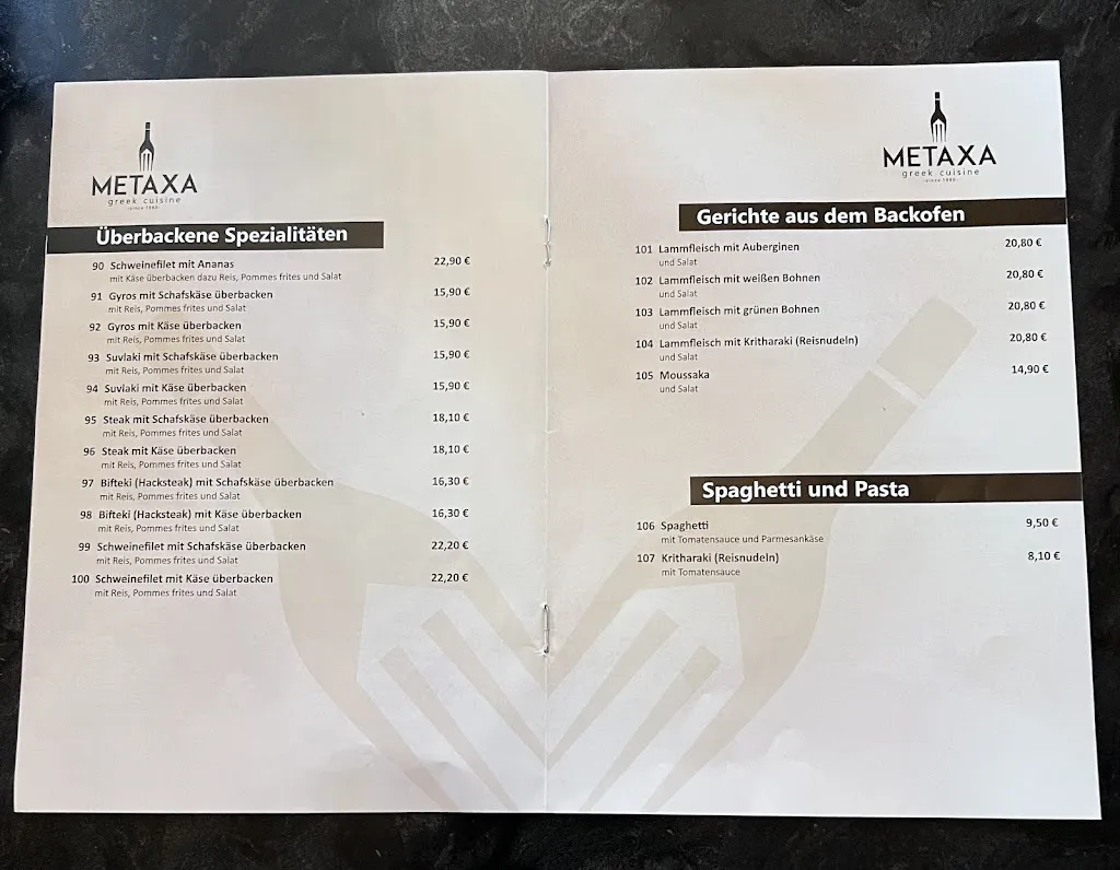 Menu_Metaxa greek cuisine_Laatzen_image_3