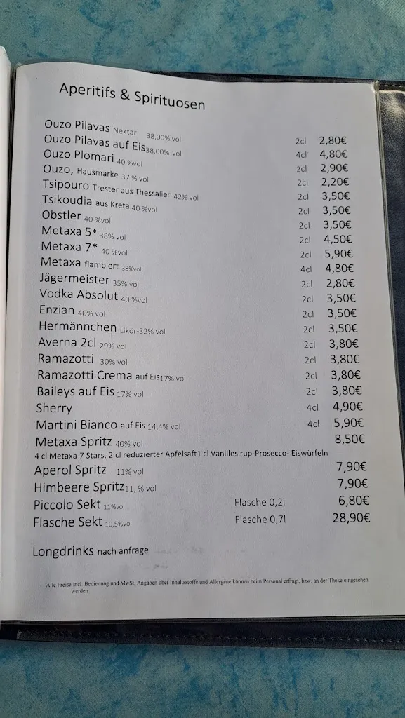 Menu_Hotel Restaurant Inos_Laatzen_image_1