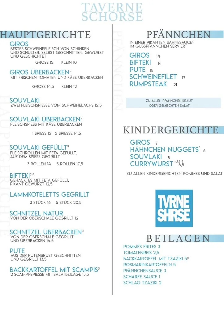 Menu_Taverne Schorse_Lehrte_immagine_1