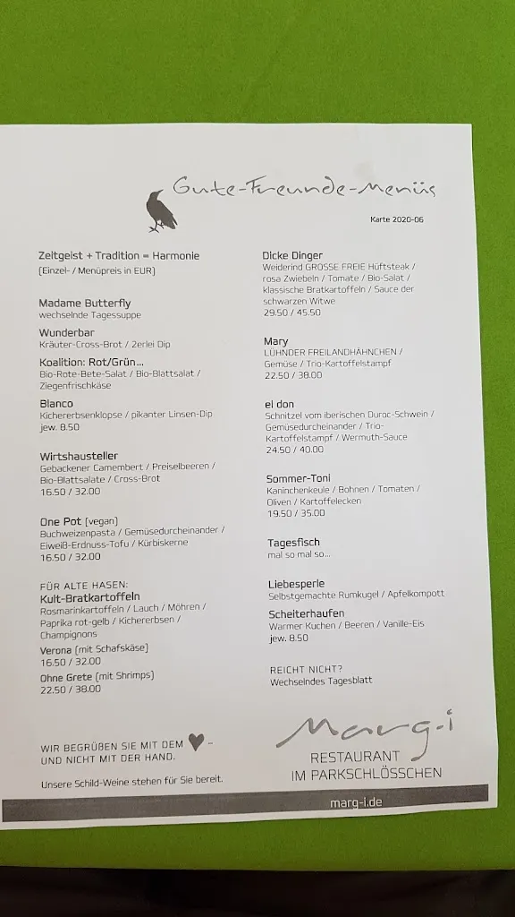 Menu_Marg-i - Restaurant im Parkschlösschen_Lehrte_image_1