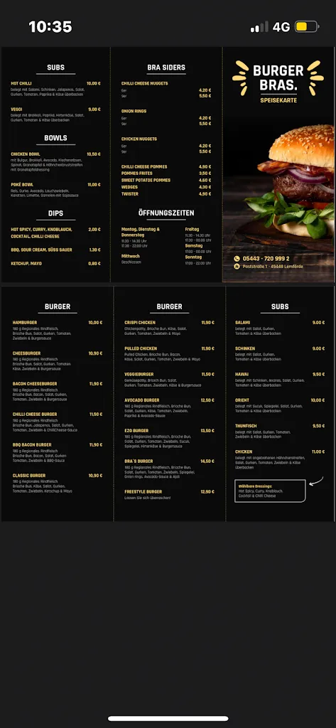 Menu_Burger Bra‘s Lemförde_Lemförde_immagine_1