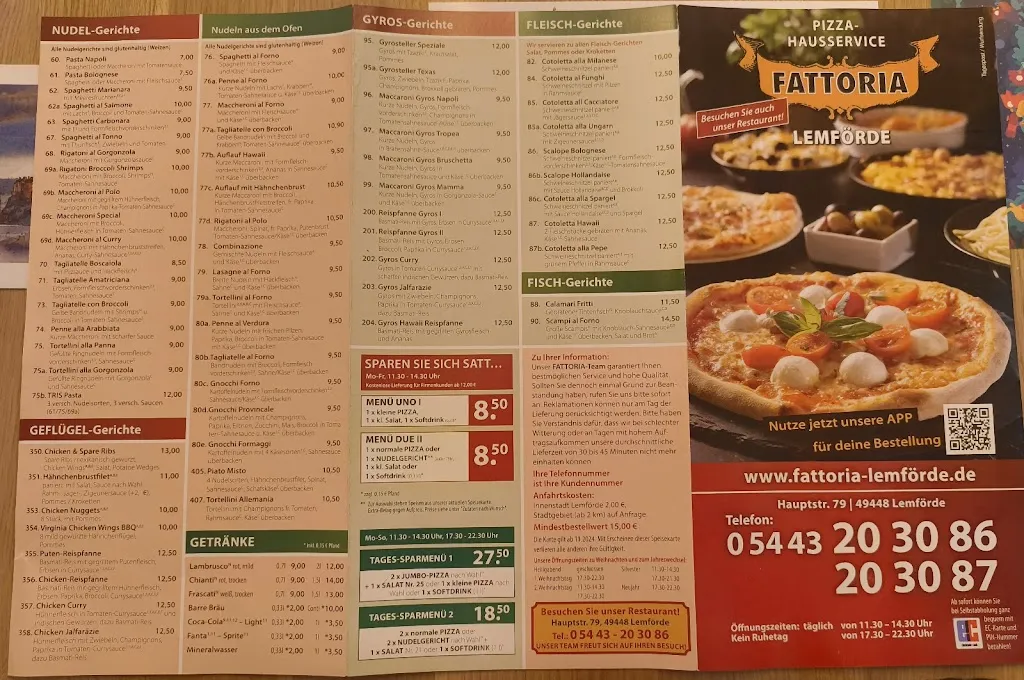 Menu_Ristorante Pizzeria Fattoria_Lemförde_image_1