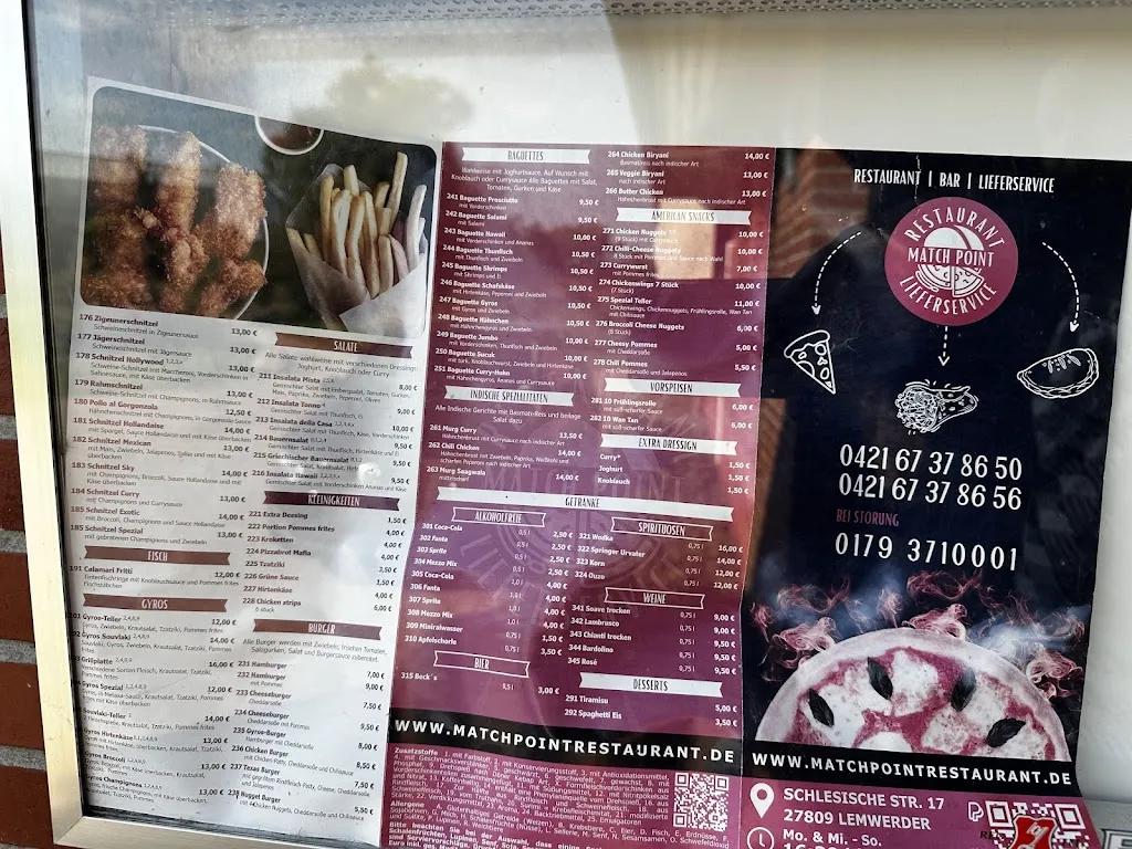 Menü_Match Point_Lemwerder_Bild_1