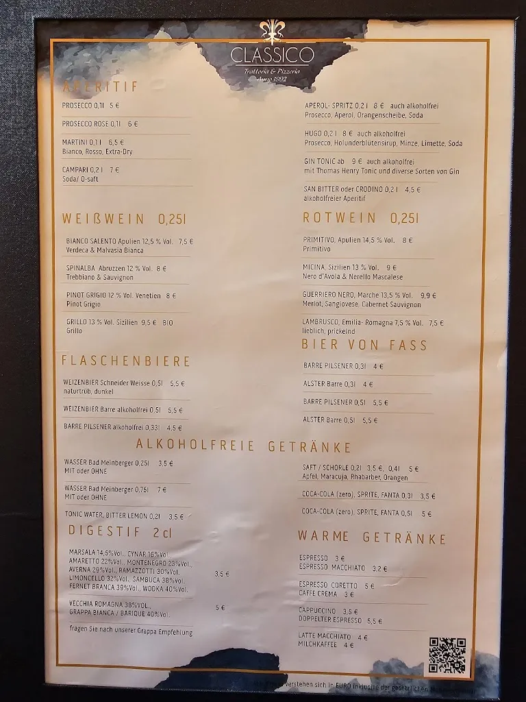 Menu_Classico Pizzeria & Trattoria_Lindhorst_image_2