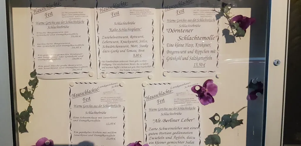 Menu_Landgasthaus Schwarze - Familie Schwarze_Liebenburg_immagine_1