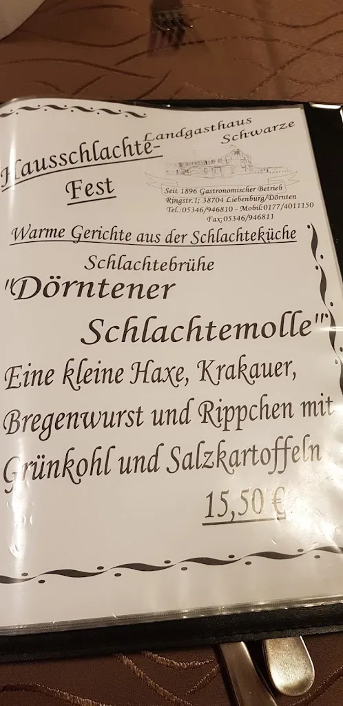Menu_Landgasthaus Schwarze - Familie Schwarze_Liebenburg_immagine_4