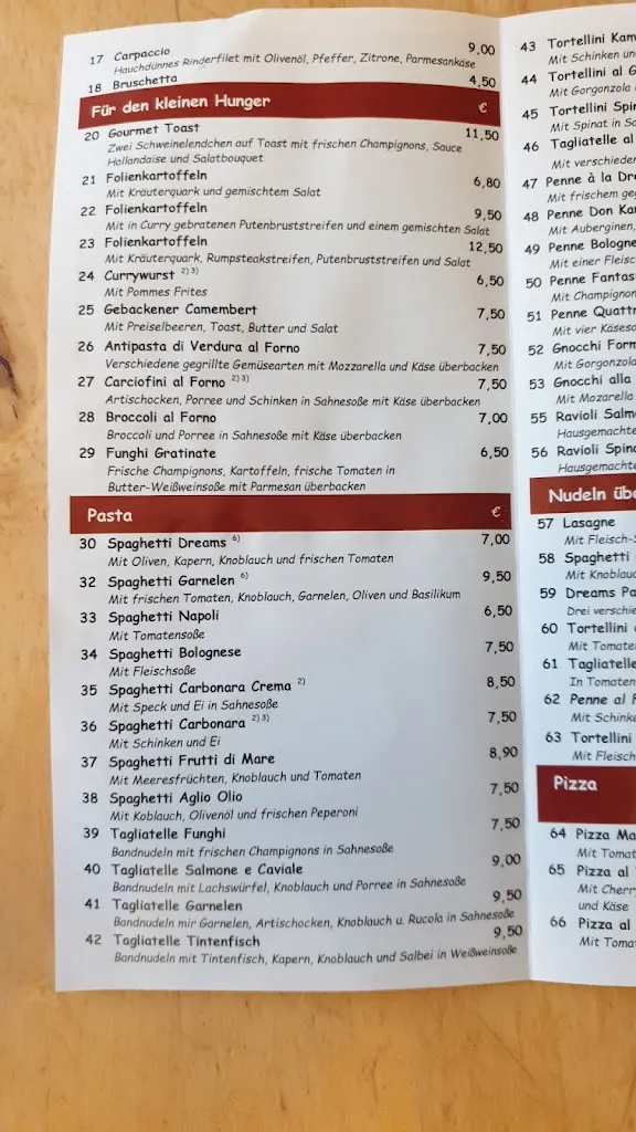 Menu_Dreams Restaurant_Liebenburg_image_3