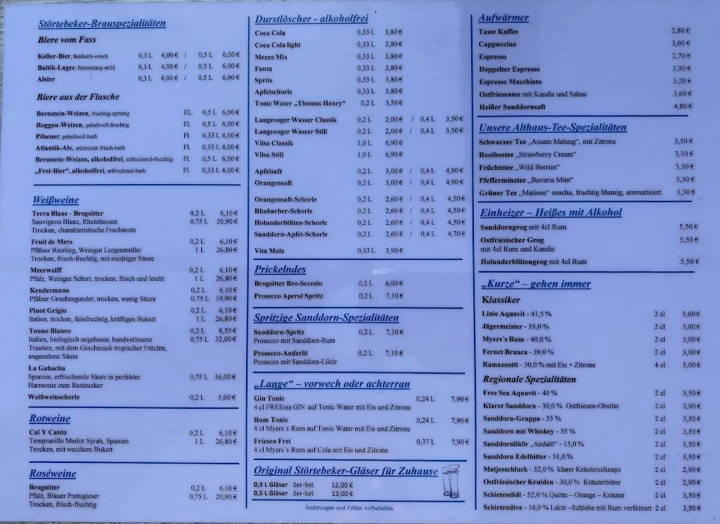Menu_Fisch Klette: Restaurant & Geschäft_Langeoog_image_4